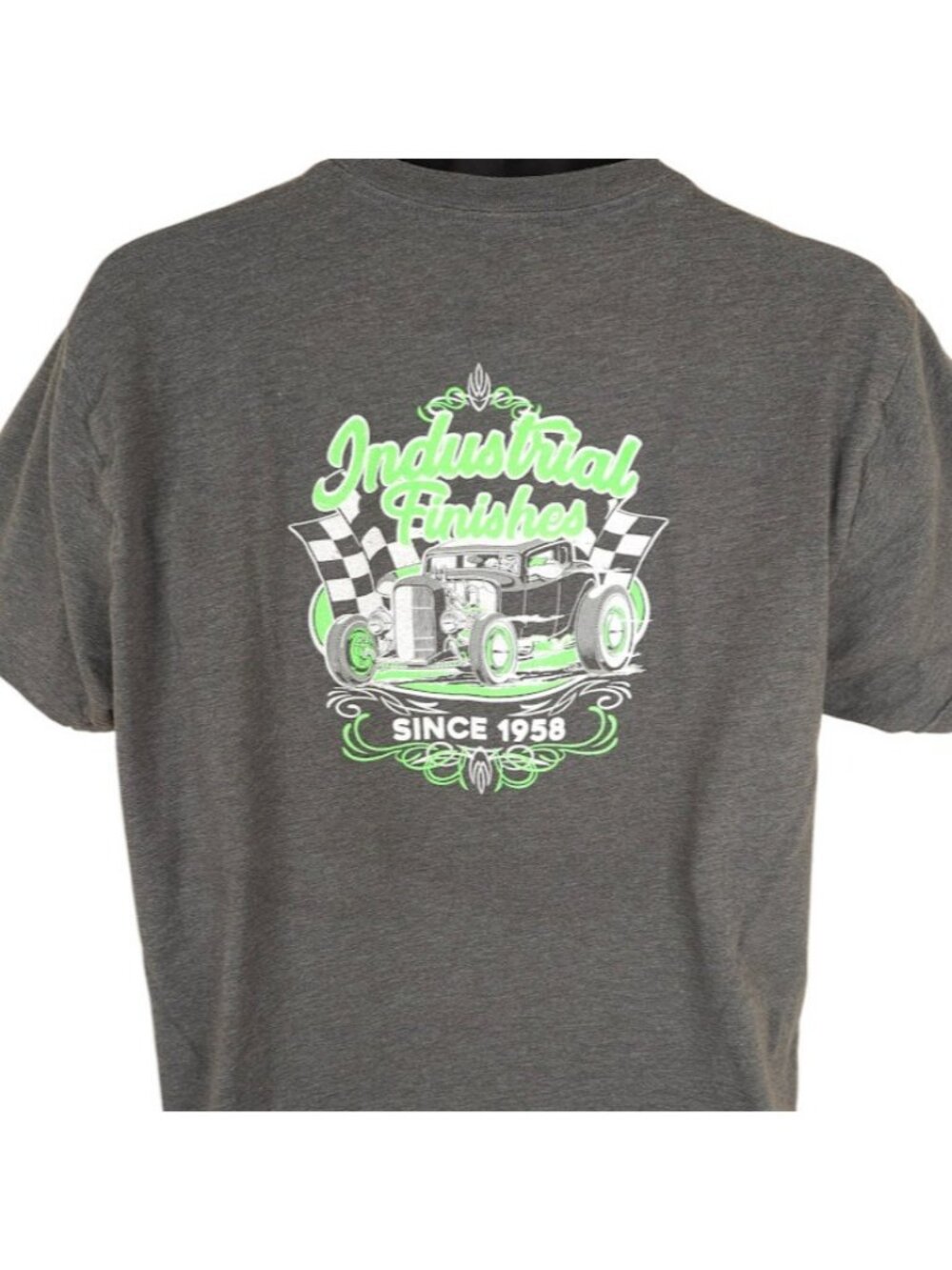 Hot Rod Car T Shirt Mens Size XL Gray Industrial Finishes
